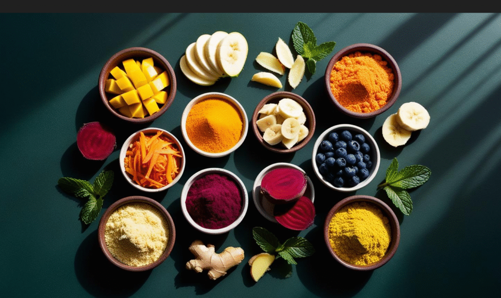 Freeze dried fruits and vegetables powder